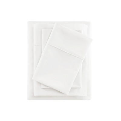400 Thread Count 4 PC Wrinkle Resistant Cotton Sateen Sheet Set