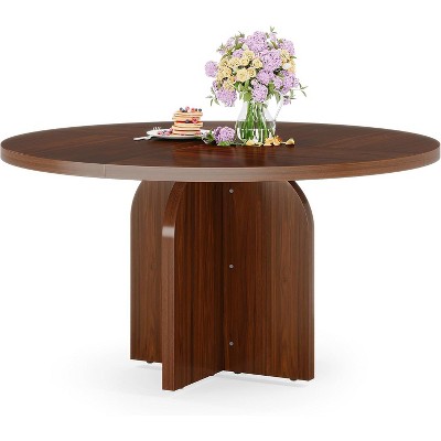 Tribesigns 47-Inch Rustic Round Dining Table for 4-6 People