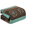 Home Mart Goods 7 Piece Teal Brown Southwestern Star Soft Bedding Comforter Set - 4 of 4