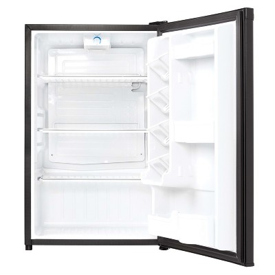 Compact Black Energy Star Freestanding Refrigerator with Reversible Door