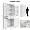 71.7" Tall Kitchen Pantry Cabinet, Freestanding Cupboard Storage Cabinet with Adjustable Shelves, Wooden Kitchen Hutch Bar Cabinet - 2 of 4