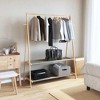 vidaXL Bamboo Coat Rack with Shelves 132 x 45.5 x 150.5 cm - 2 of 4