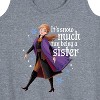 Women's - Frozen 2 - Snow Much Fun Being A Sister Anna Christmas Graphic Racerback Tank - 2 of 4