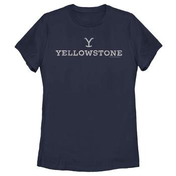 Women's Yellowstone White Dutton Ranch Brand Logo T-Shirt