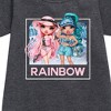 - Rainbow High - Blue Leaf Frame Graphic Short Sleeve Fleece Dress - 2 of 3