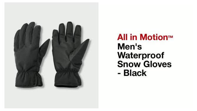 Men&#39;s Waterproof Snow Gloves - All In Motion&#8482; Black, 2 of 5, play video