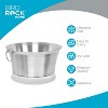 BirdRock Home 19.7Gal Double Wall Round Beverage Tub - Stainless Steel - 2 of 4