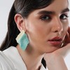 SOHI Women's Mint Green:Daffodil Yellow The Glacier Quad Drop Earrings - 4 of 4