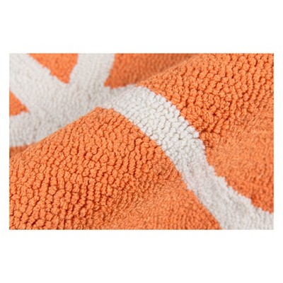 3' Round Orange Fruit Slice Tufted Accent Rug