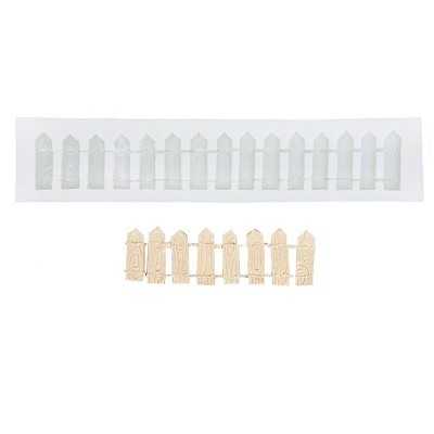 O'Creme Picket Fence Silicone Fondant Mold - 6" x 3" - White