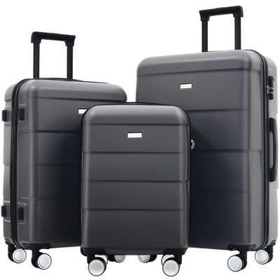 YONWAY 3 Piece Hardshell Luggage Sets, Aviation Certified Carry-on Suitcase, With Double Spinner Wheels, Handle Password Lock