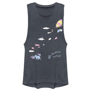 Junior's Dr. Seuss Oh The Places You'll Go Scene Festival Muscle Tee - 1 of 4