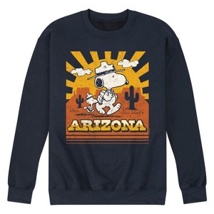 Men's - Peanuts - Snoopy Woodstock Beagle Scouts Arizona Graphic Fleece Sweatshirt - 1 of 4