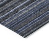 Denim Blue And Gray Striped Washable Indoor Outdoor Area Rug - 4 of 4
