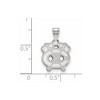 Black Bow Jewelry 14k White Gold Chicago Blackhawks NHL Small Pendant - 2 of 3