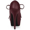 Allegra K Women's Platform Round Toe Lace up Stiletto High Heel Ankle Booties - 3 of 4