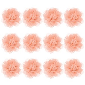 Unique Bargains Mesh Fabric Full Chiffon Flowers for DIY 12 Pcs - 1 of 4