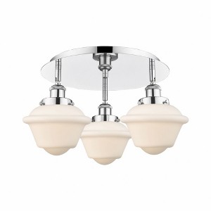 Oxford - 3 Light Flush Mount In Art Deco Style-8 Inches Tall and 18.25 Inches Wide - 1 of 1