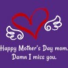 Women's Design By Humans Happy Mother's Day Miss You Mom By graceandfinn Racerback Tank Top - 2 of 2