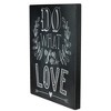 Northlight 16" Black Battery Operated LED Lighted Do What You Love Wall Sign - 2 of 2