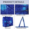 LA LEELA Women's Summer Water Resistant Pool Tote Bag with Matching Beachwear Holiday Sarong Wrap One Size Camouflage Dark Blue - 4 of 4