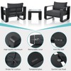ELJGET 3 Pieces Patio Furniture Set, Aluminum Outdoor Furniture with Coffee Table, Modern Conversation Set for Porch & Balcony, Dark Grey - 4 of 4