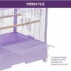 Large Wrought Iron Bird Cage with Stand for Parrots, Cockatiels, Conures & Budgies - 4 of 4