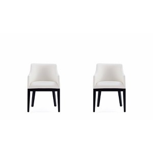Set of 2 Gansevoort Modern Faux Leather Dining Armchairs - Manhattan Comfort - 1 of 4