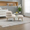 Okak Modern Barrel Accent Chair Living Room Chair with Ottoman Comfy Velvet Upholstered Armchair with Footrest for Lounge Office Bedroom - 2 of 4