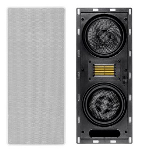 Monoprice 3-Way Carbon Fiber In-Wall Column Speaker - 6.5 Inch With Ribbon Tweeter (Each) - Amber Series - 1 of 4