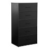 CAVINAS 5/6-Drawer Dresser,Modern Chest of Drawers with Metal Handles,Black Matte Finish Dressers for Living Room,Entryway,Floorstanding - 2 of 4