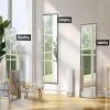 FURNIinspire Full Length Mirrors Floor Standing Mirror, Wall Mirror with Stand Aluminum Alloy Thin Frame, Square Black 64"*13.7"*21" - 4 of 4