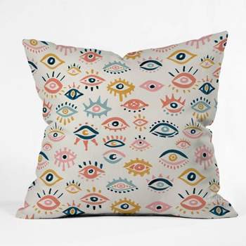 16"x16" Cat Coquillette Mystic Eyes Throw Pillow Blue - society6