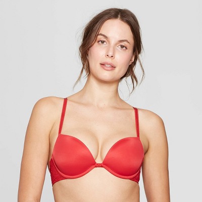 Victoria's Secret Underwire Strappy Unlined Plunge Bra - Red - 38DD - NWT 