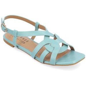 Journee Collection Womens Alorra Buckle Flat Sandals - 1 of 4