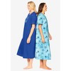 Dreams & Co. Plus Size 2-Pack Long Sleepshirts - 4 of 4