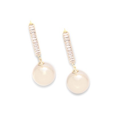 SOHI Women's Pink  Stone Drop Earrings