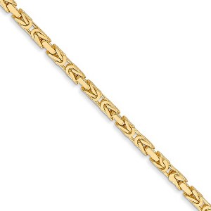 Black Bow Jewelry 2mm, 14k Yellow Gold, Solid Byzantine Chain Necklace - 1 of 4