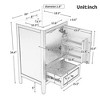 20-Inch Bathroom Vanity with Sink,Freestanding Cabinet with Drawer & Door Shelf, Semilune Ceramic Basin, 8-Inch Faucet Mount - 2 of 4