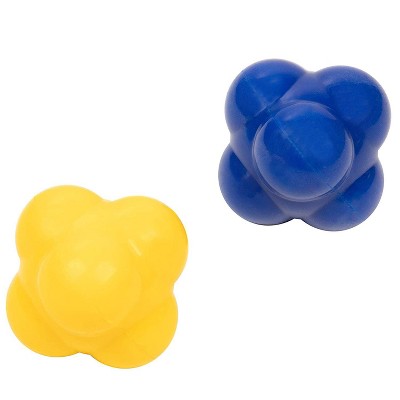 Juvale 2 Pack Rubber Reaction Bounce Balls for Coordination, Agility, Speed, Reflex Training