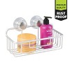 iDESIGN Metro Rustproof Aluminum Turn and Lock Suction Bathroom Shower Caddy Basket Silver: Steel Organizer Rack - 4 of 4