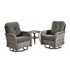 XIZZI Patio Furniture Sets Designed for Outdoor Relaxation, Comfy 3.5-Inch Cushions & 360° Swivel Action for Extra Comfort, 3 Pcs/Set, Black - 2 of 4