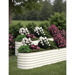 2 Pcs Raised Garden Beds Outdoor 8x2x1.5ft - Galvanized Steel Planter Box for Vegetables, Flowers, Rust-Resistant Garden Box - 1 of 4