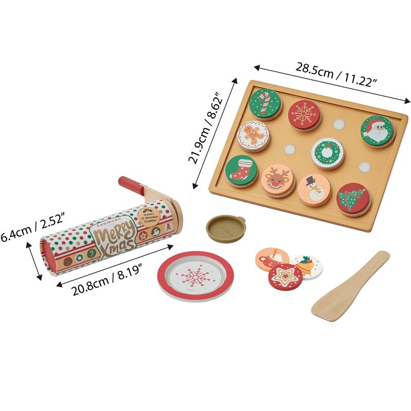 Teamson Kids Play Cuttable Christmas Cookies Baking & Decorating Set, Multi, 5 of 10