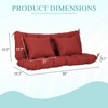 Aoodor 59" Tufted Porch Swing Cushions, Outdoor Swing Replacement Cushion 2-3 Seater with Backrest and 2 Pillows, Water and Fade Resistant - 4 of 4