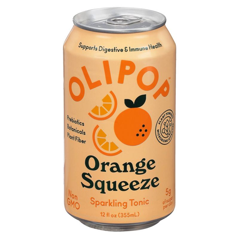 OLIPOP Orange Squeeze Prebiotic Soda - 12 fl oz, 1 of 14