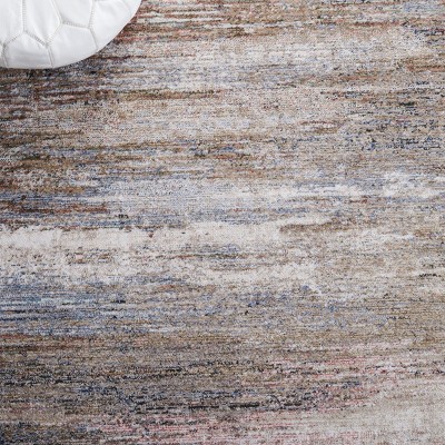 Classic Blue 59" Square Synthetic Hand-Knotted Area Rug