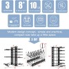 SEVOBAL Adjustable Pots and Pans Organizer Rack Cabinet Metal Pans Pots Lids Storage Holder Rack 3 DIY Kitchen Counter, Black, 15.99"*8.58"*2.34" - 3 of 4