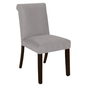 Skyline Rollback Velvet Dining Chair - Skyline Furniture , Light Gray
