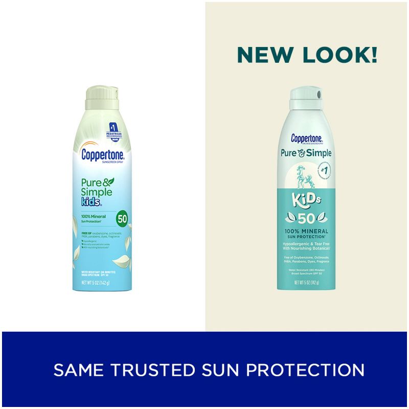 Coppertone Pure &#38; Simple Kid&#39;s Sunscreen Spray - SPF 50 - 5oz, 3 of 14